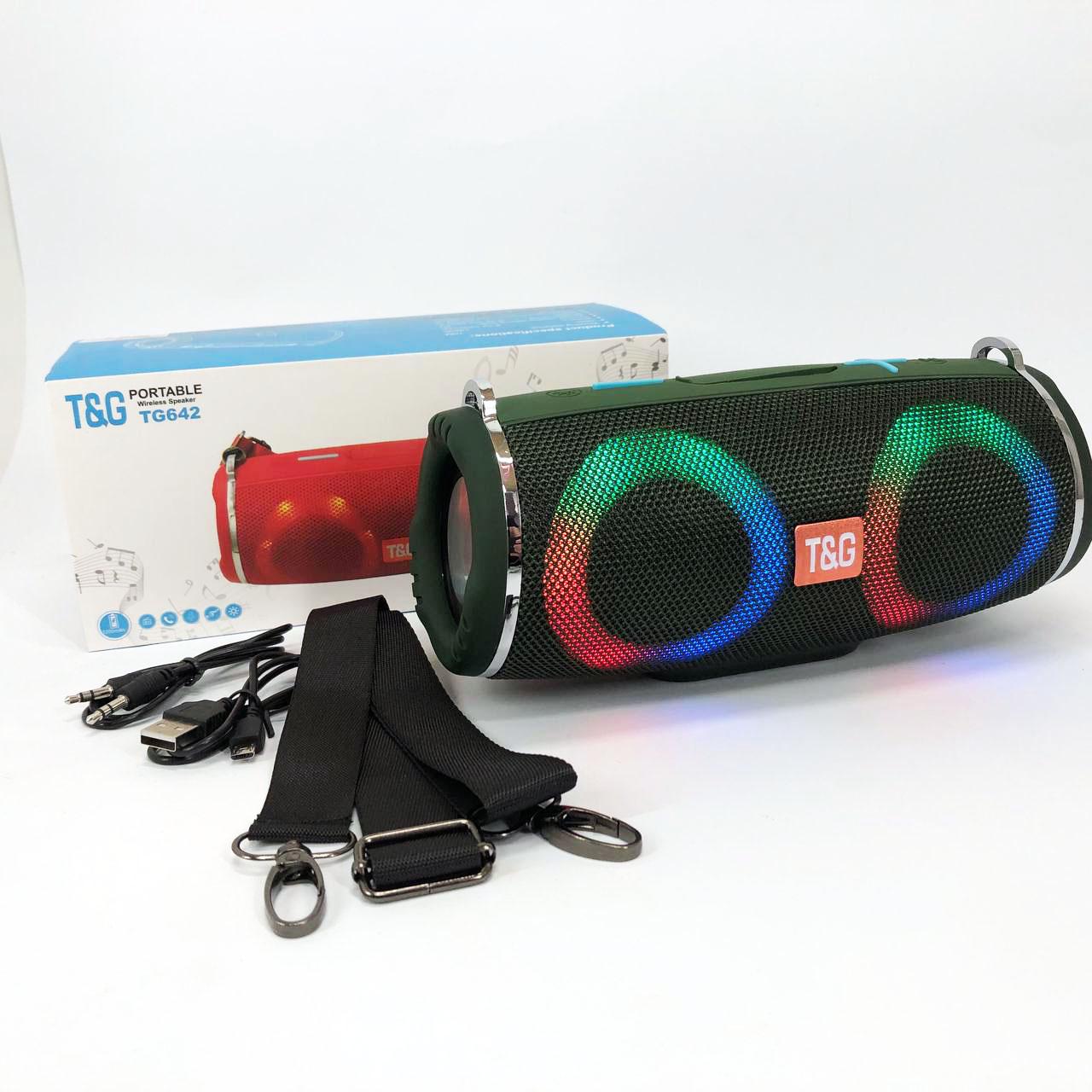 Колонка портативная с RGB подсветкой и ремешком TG642 Зеленый - фото 13 Колонка портативная с RGB подсветкой и ремешком TG642 Зеленый - фото 13