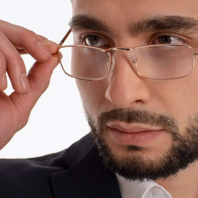 Очки металлические Лектор м. +5.0