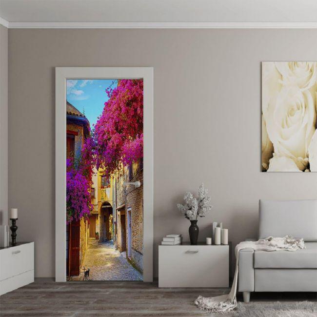 Наклейка интерьерная на двери Sticker Wall SW-00000962 Старая уличка 104х210 см