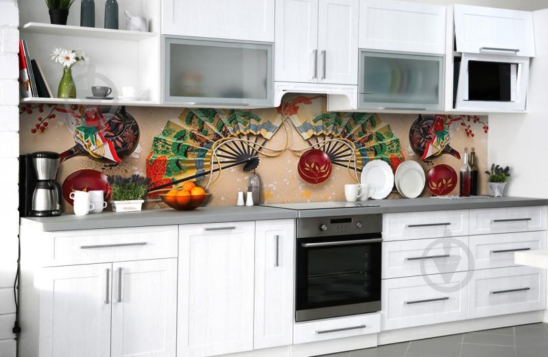Скинали на кухню Zatarga «Китайская культура» 650х2500 мм виниловая 3Д наклейка кухонный фартук самоклеящаяся