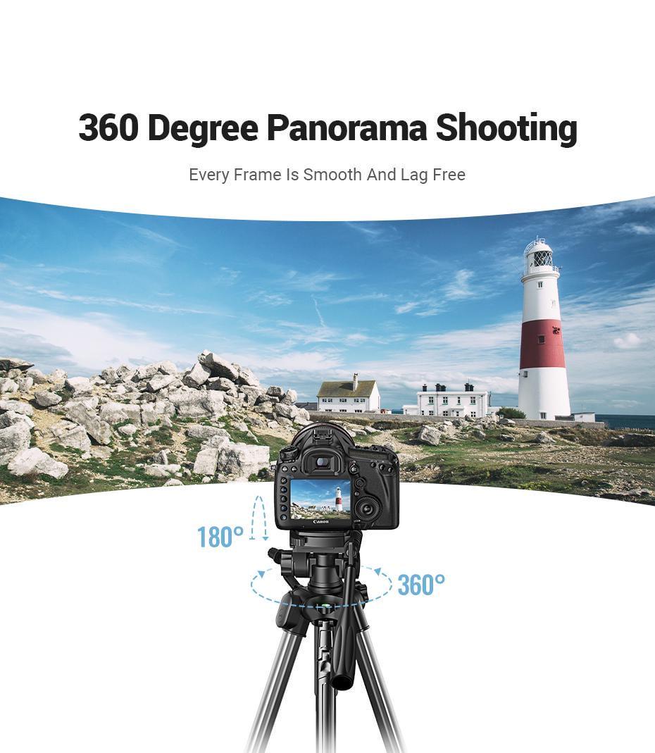 Трипод профессиональный UGREEN 53.5-175 см до 5 кг 360° Черный (15187) - фото 2 Трипод профессиональный UGREEN 53.5-175 см до 5 кг 360° Черный (15187) - фото 2