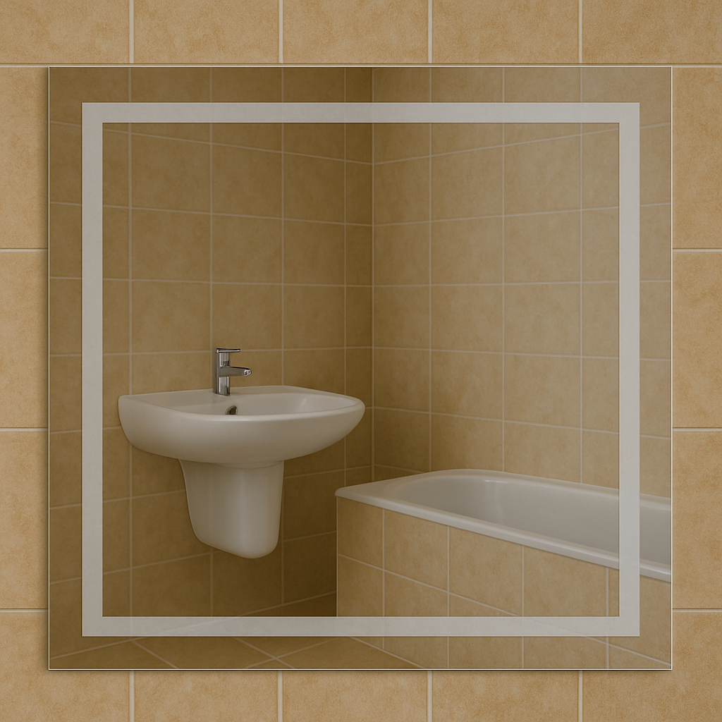 Зеркало MPS-47 90х90 см без подсветки пескоструйное