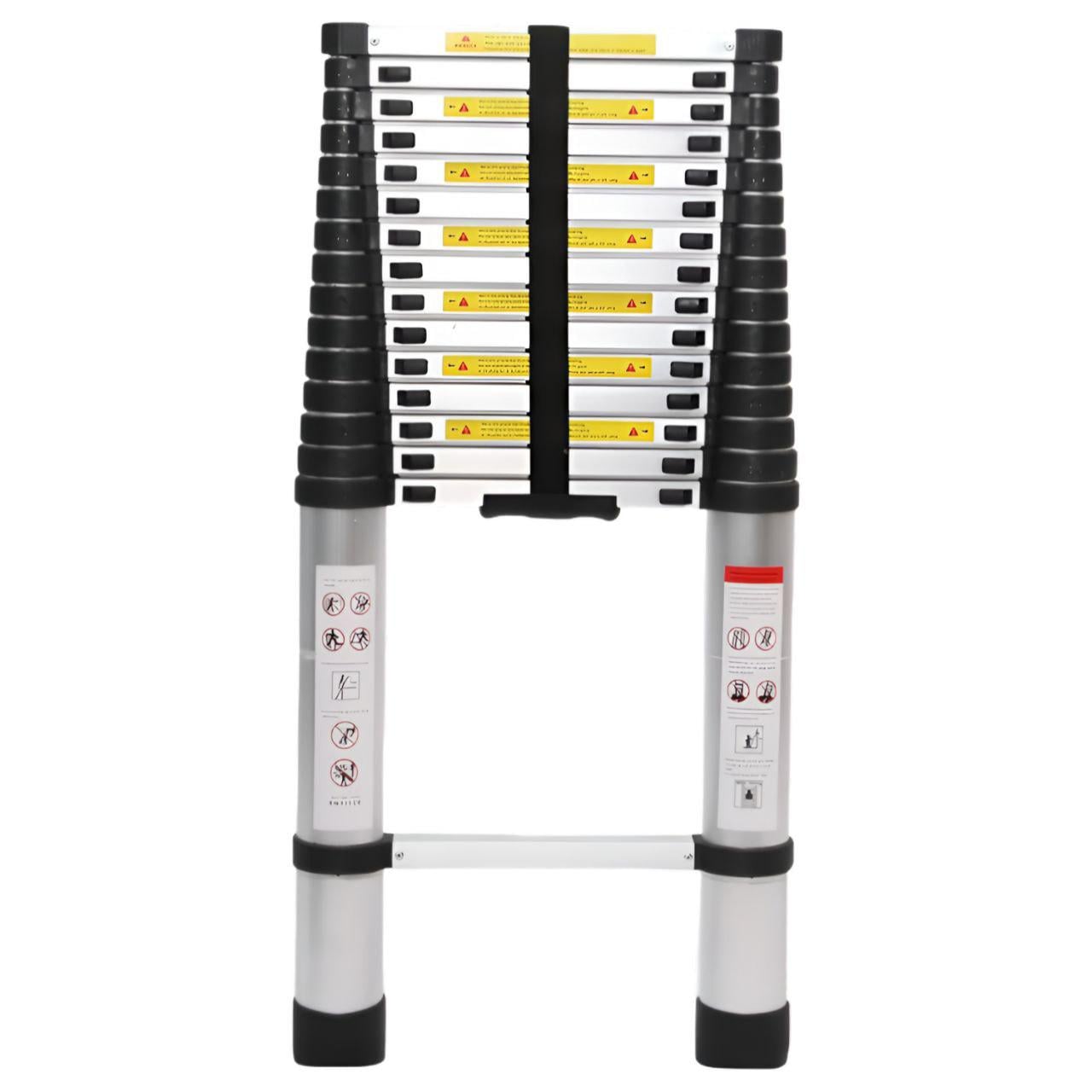Лестница телескопическая 4 7 м из стали 0189/МК с противоскользящими опорами до 150 кг (31772851)