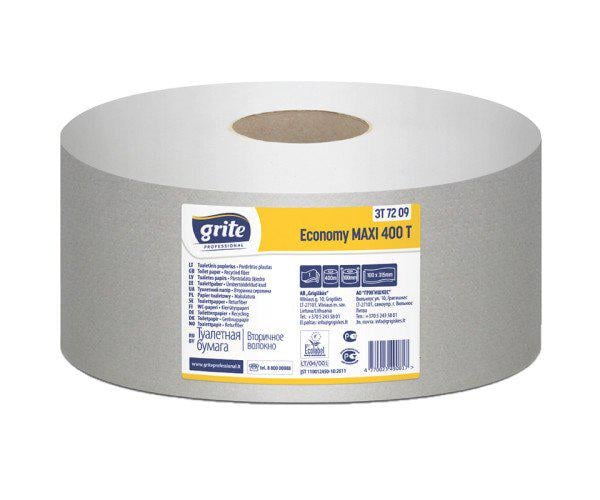 Туалетная бумага макулатурная GRITE Jumbo Economy Maxi однослойная 400 м, 1270 отрывов (17772)