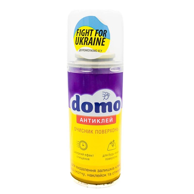 Засіб для видалення наклейок і слідів клею DOMO в аерозолі 100 мл Засіб для видалення наклейок і слідів клею DOMO в аерозолі 100 мл