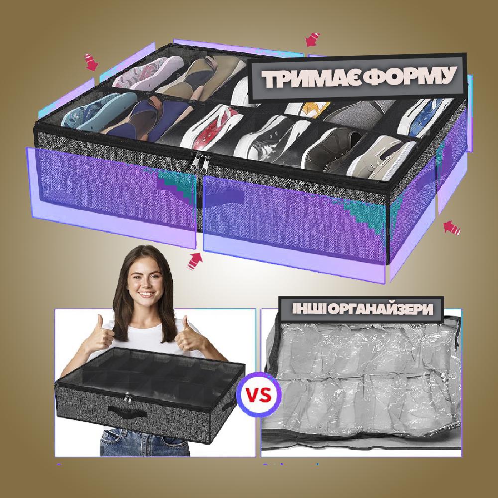 Органайзер-ящик для хранения и перевозки обуви/вещей/одежды/белья (23877932) - фото 3