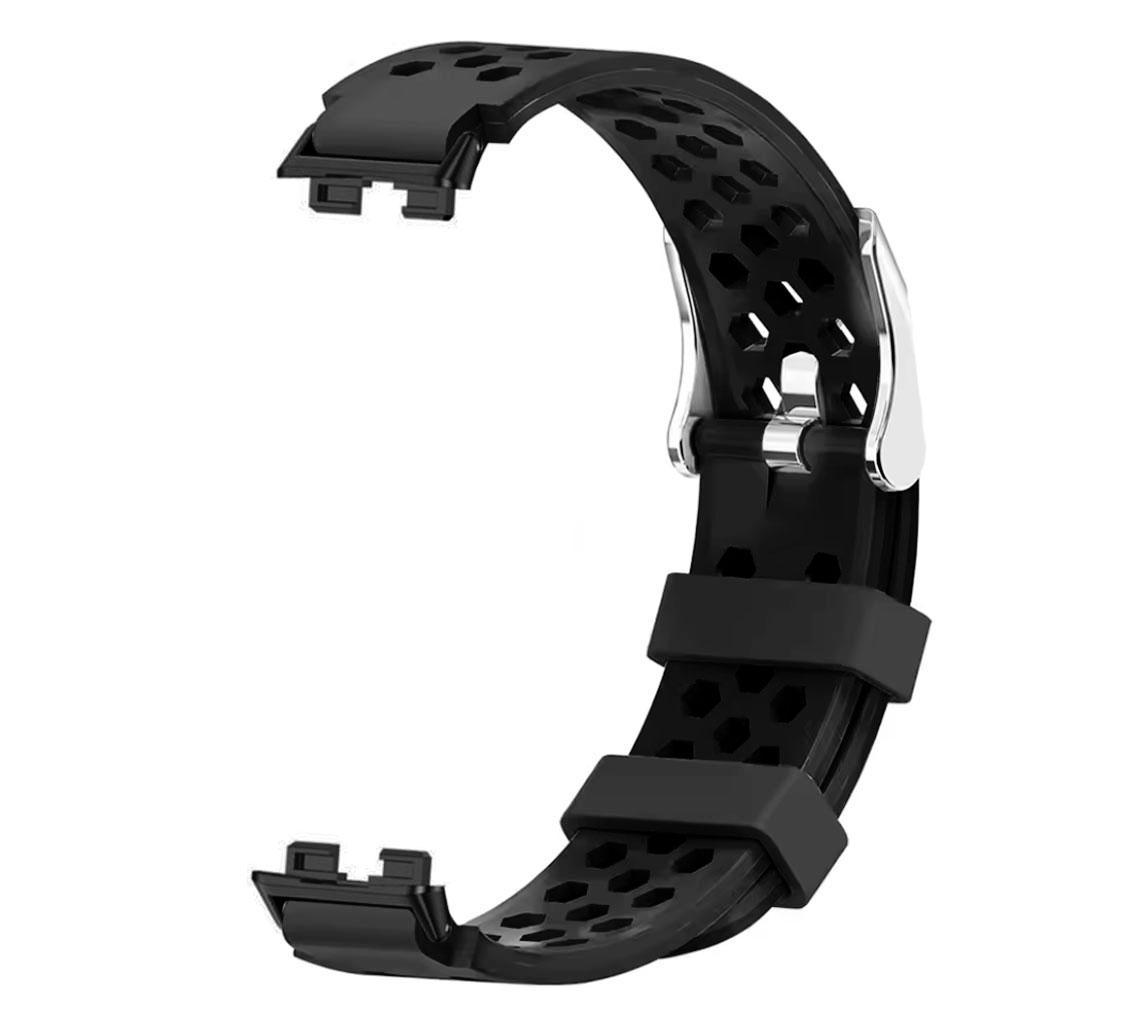 Ремешок Primo Perfor Сlassic силиконовый для смарт-часов Huawei Band 10/Band 9/Band 8 Black (2891755256)