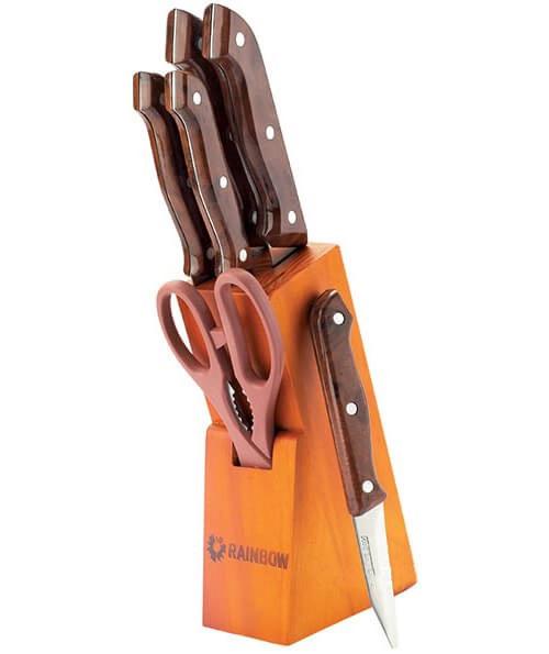 Набір ножів Maestro Rainbow MR-1404 на підставці 7 пр.