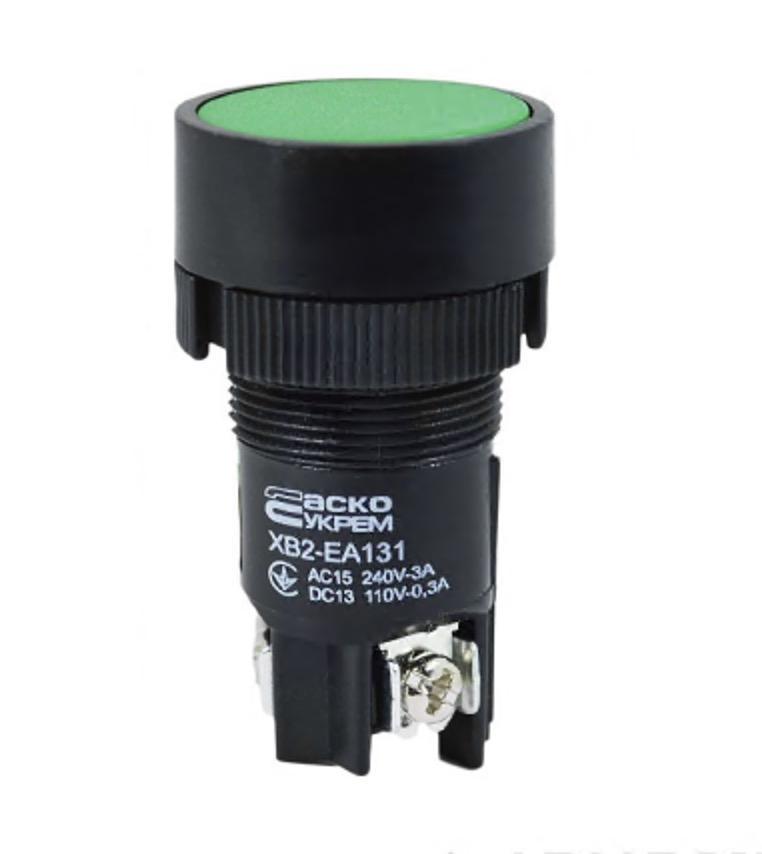 Кнопка Старт АСКО-УКРЕМ XB2-EA131 Зеленый (NO)