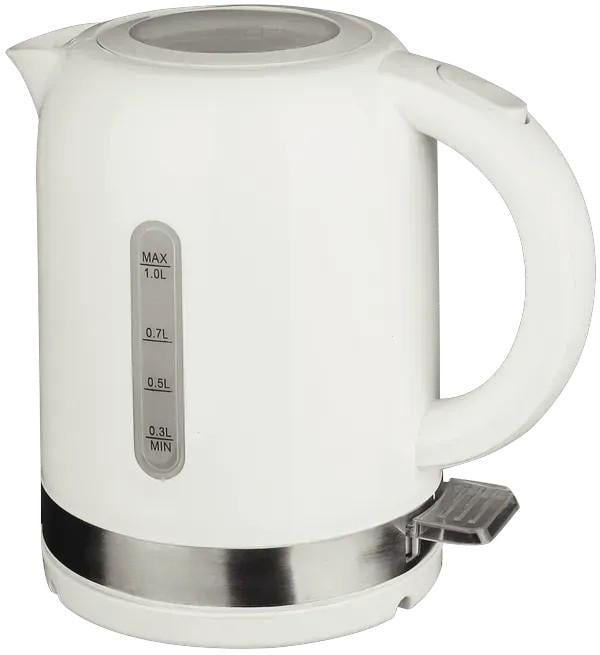 Електрочайник MG-110 зі скритим диском та автовимкненням 1 л 1360 Вт Білий (33271938)