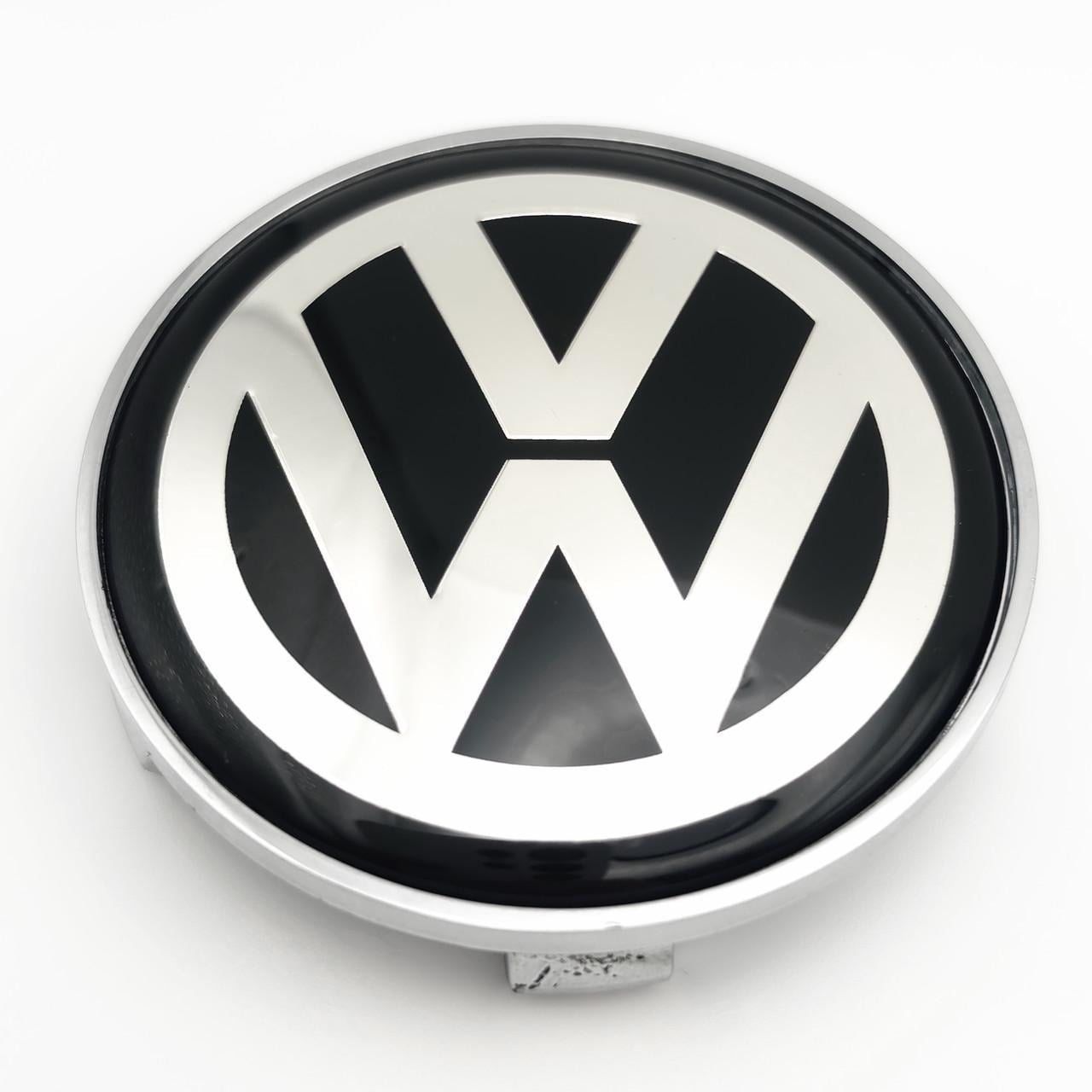 Ковпачок заглушка маточини колеса Volkswagen 68 мм Чорний/Хром (3009686283)