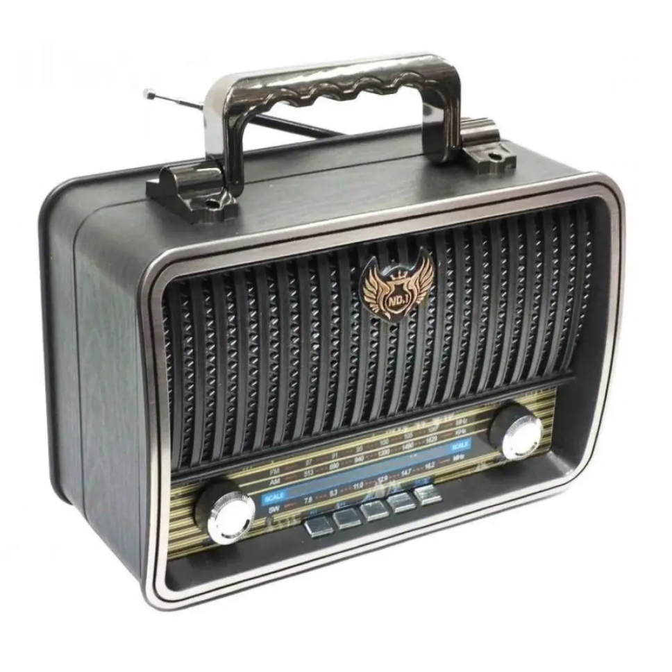 Радиоприемник аккумуляторный Kemai MD-1909BT Retro Bluetooth USB со встроенным FM тюнером (24131698)