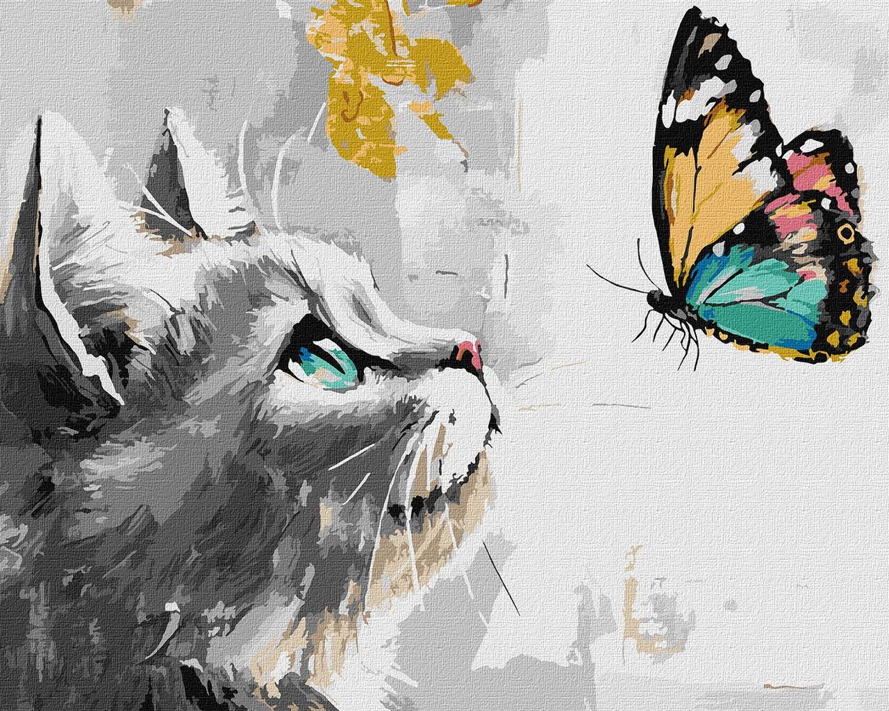 Картина по номерам Ideyka Мечтательная кошечка 40х50 см (2824810090)