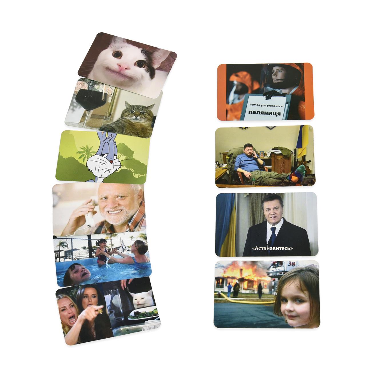 Настільна гра Strateg Мемні котики розважальна патріотична 16+ (30734) - фото 4