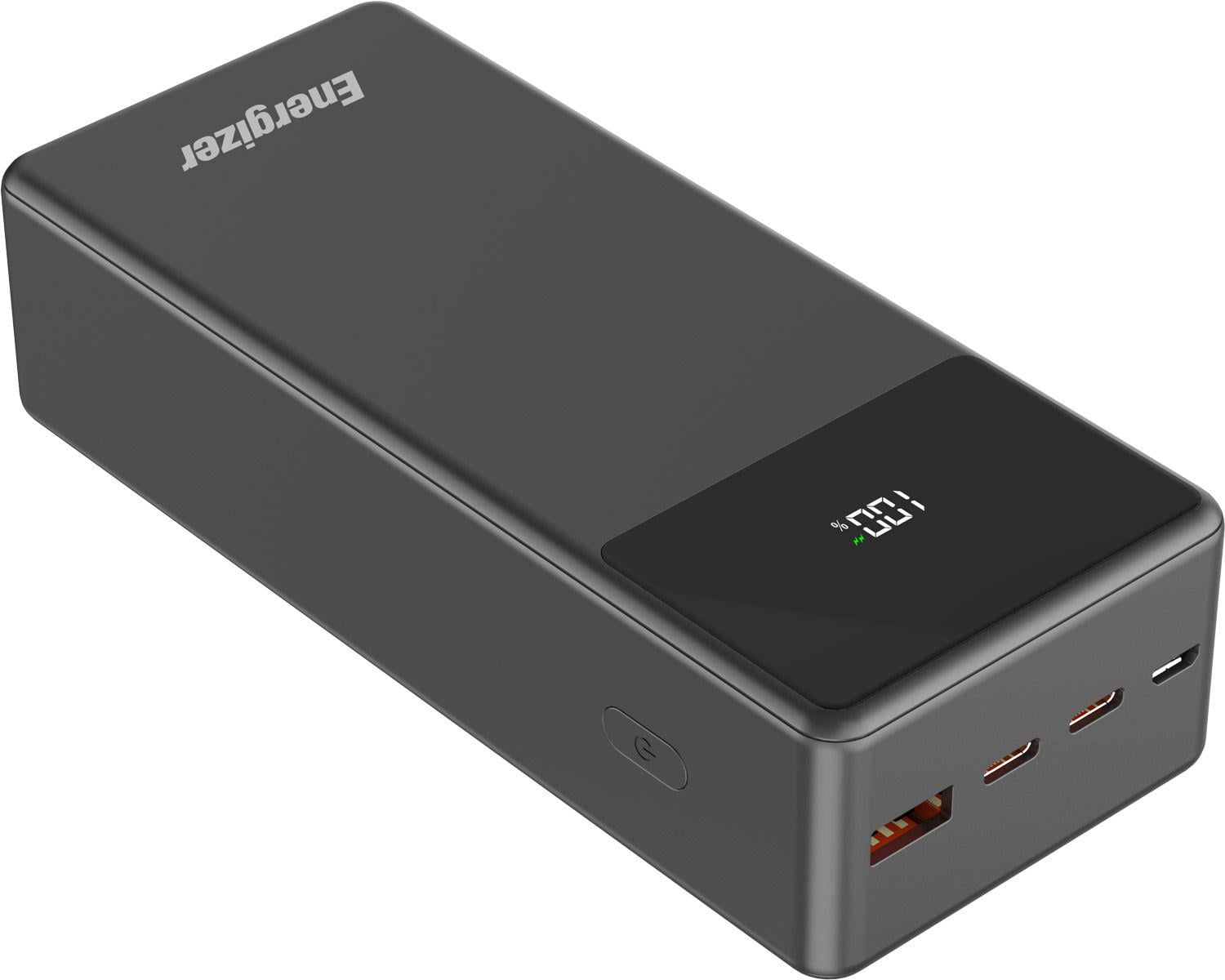 Повербанк Energizer 27000 mAh 65W PD QC3.0 USB 2хType-C Micro-USB LCD display Black (UE27062PQ)
