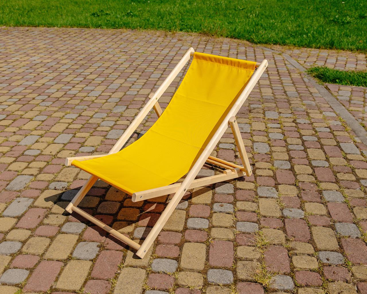 Шезлонг для дачи тканевый XRmaster Желтый (0001493) Шезлонг для дачи тканевый XRmaster Желтый (0001493)