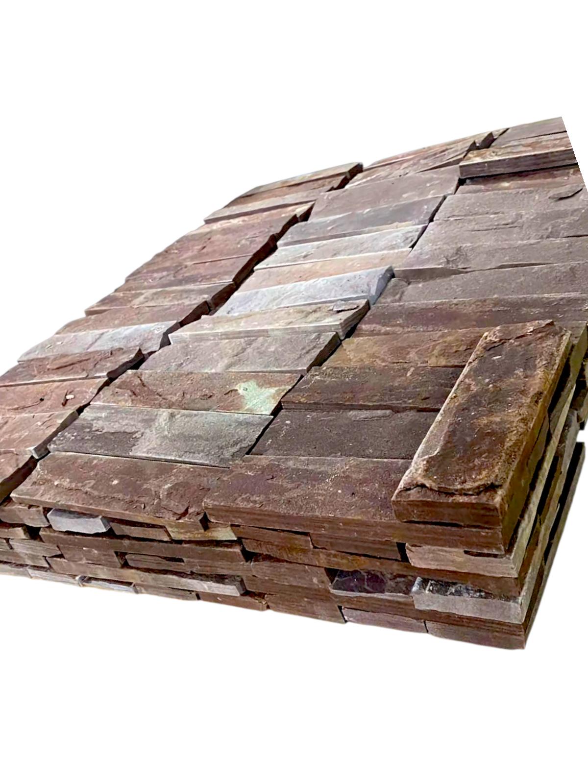 Плитка для фасаду STONELAK та каміну з каменю пісковику 6 см 1 м.кв. ящ. Red Polly