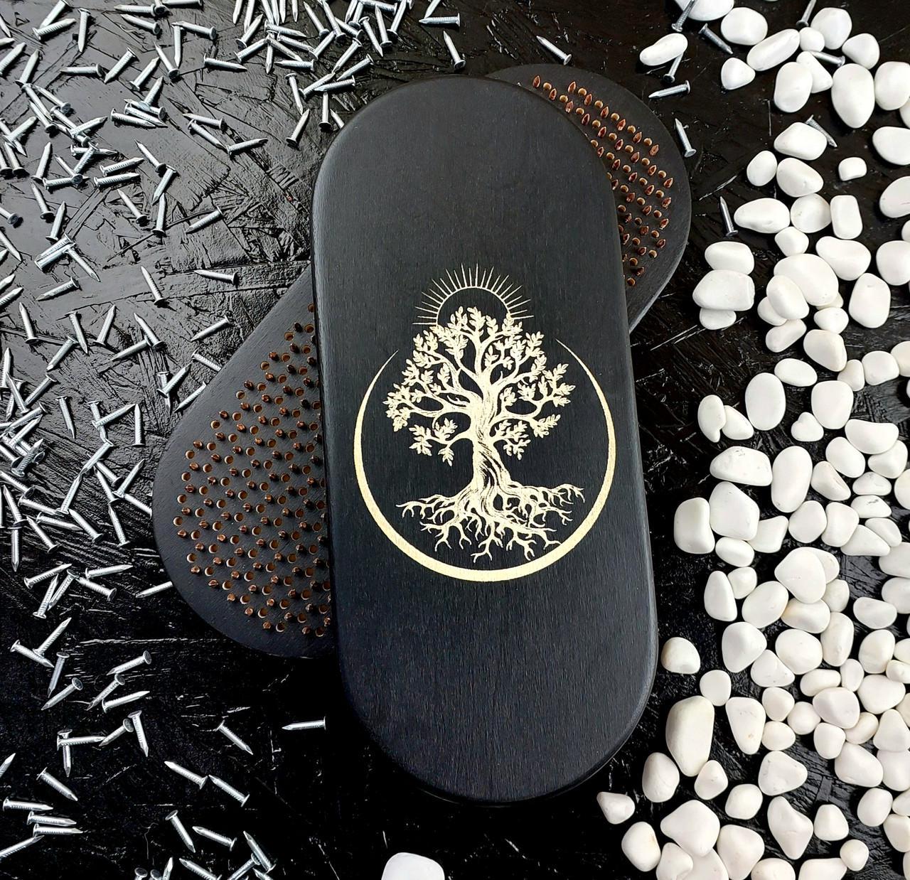 Дошки Садху з оцинкованими цвяхами крок 10 мм з чохлом Чорний (26343233)