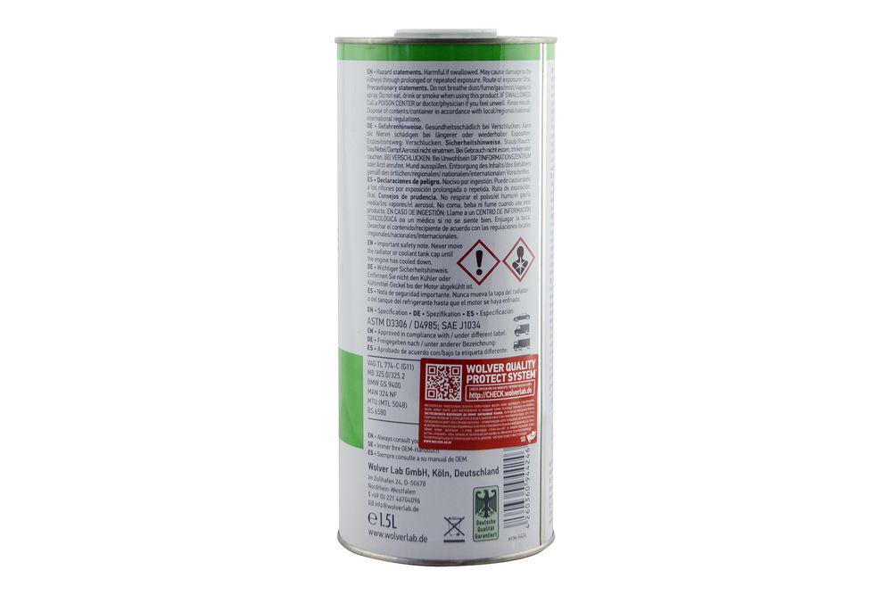 Антифриз Wolver Antifreeze Concentrate G11 концентрат до-80°C 1,5 л Зелений (30784) - фото 2