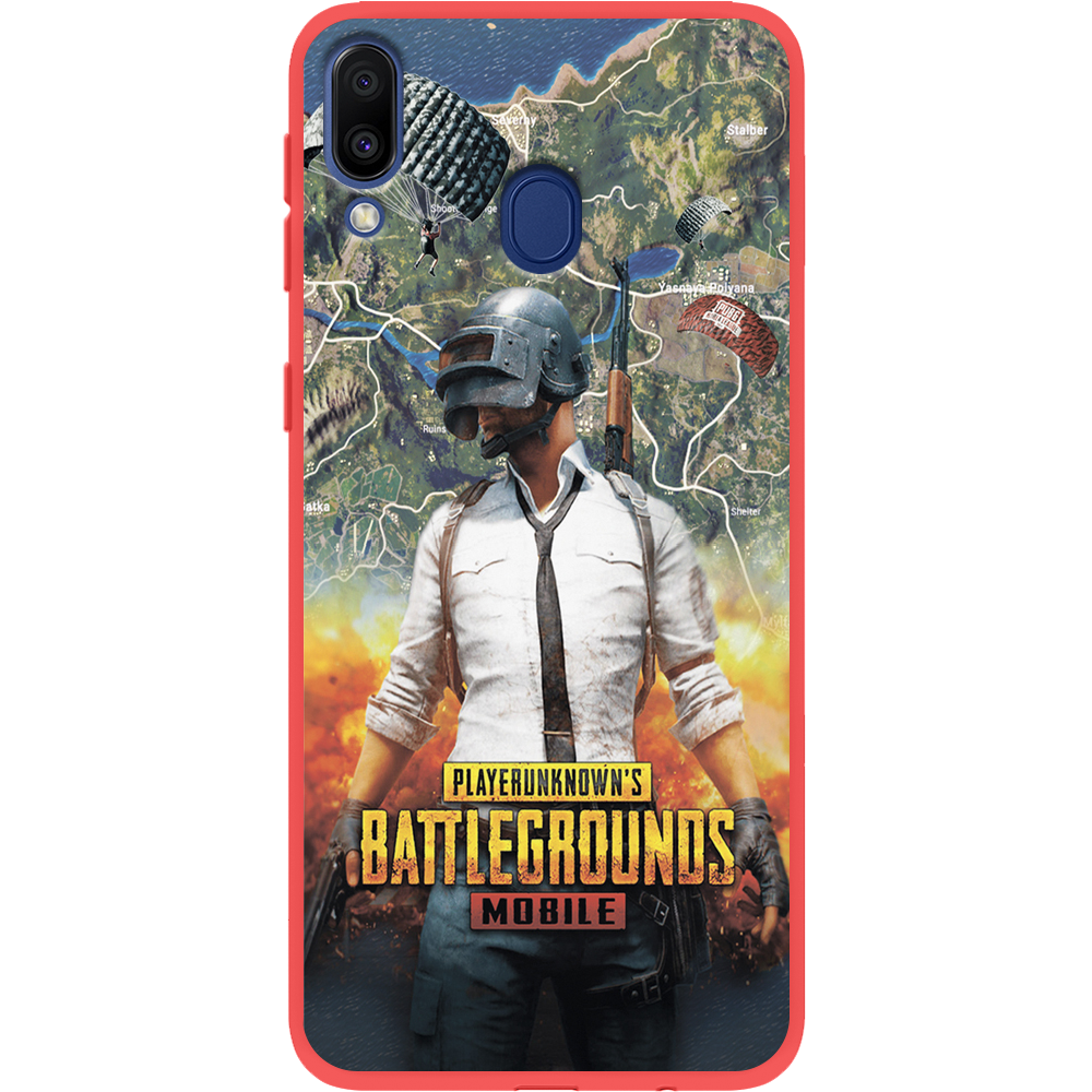 Чехол Boxface Samsung M205 Galaxy M20 PUBG Mobile Красный силикон (36205-up2309-43047)
