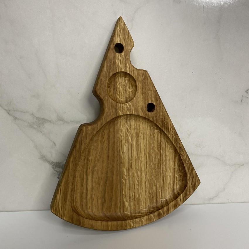 Менажниця сирна Lizhnyk 5-5 1 відділення дубова 23,5х17,5х2 см (2021655232) - фото 2