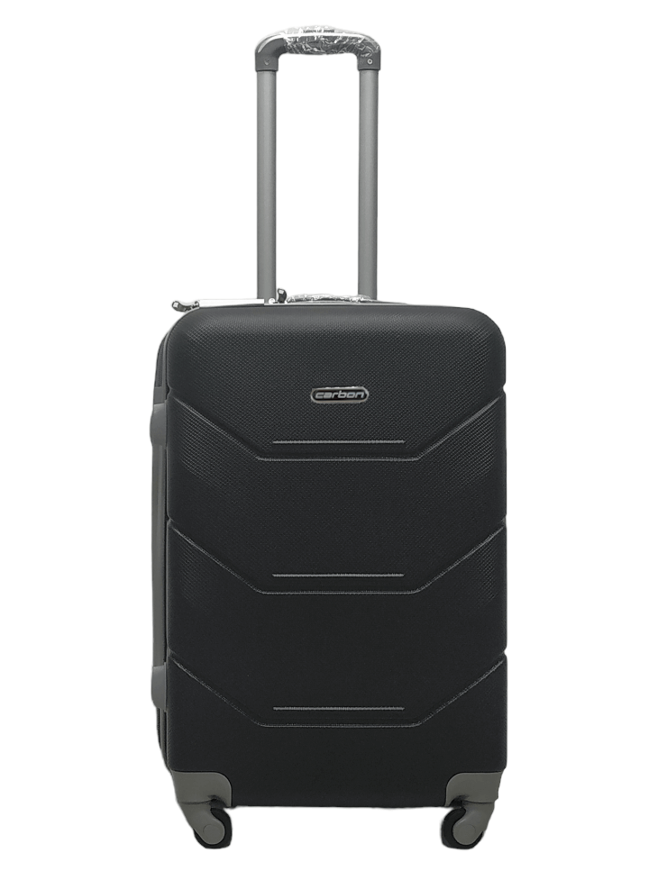 Чемодан средний пластиковый Carbon 147C M 80 л Черный Чемодан средний пластиковый Carbon 147C M 80 л Черный