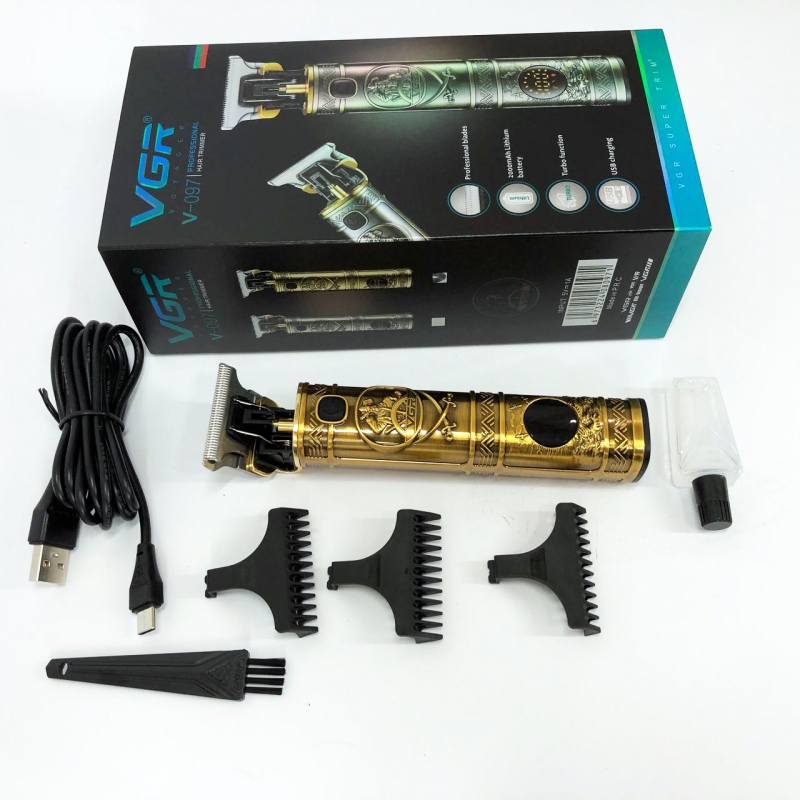 Машинка для стрижки VGR V-097 акумуляторна 3W Gold (tf5478) - фото 11