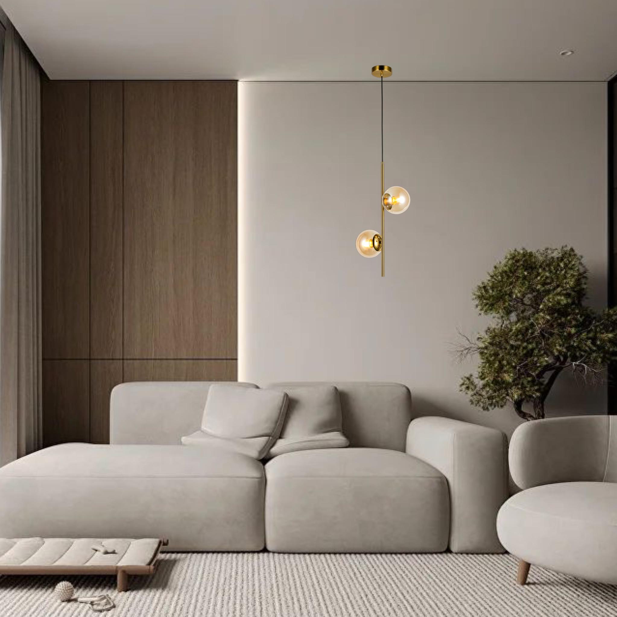 Світильник підвісний на 2 лампи з 13 см плафонами Бронзовий (52-1015-2 BRZ+BR) - фото 2 Світильник підвісний на 2 лампи з 13 см плафонами Бронзовий (52-1015-2 BRZ+BR) - фото 2