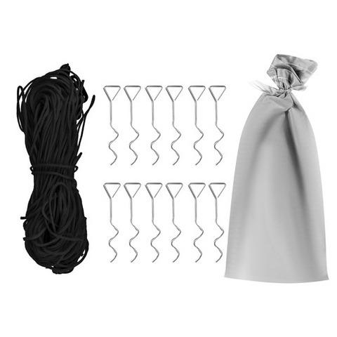 Палатка с навесом в чехле туристическая четырехместная 200х200х140 см Серо-зеленый - фото 11