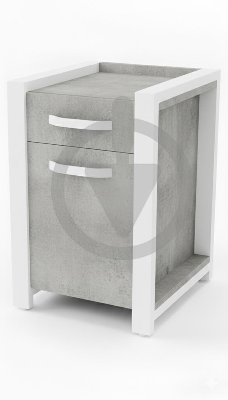 Тумба RoMax LOFT приставная металлический каркас 60х45х40 см ДСП Индастриал/Белый (tumba_loft-60x45-indastr_wh) Тумба RoMax LOFT приставная металлический каркас 60х45х40 см ДСП Индастриал/Белый (tumba_loft-60x45-indastr_wh)