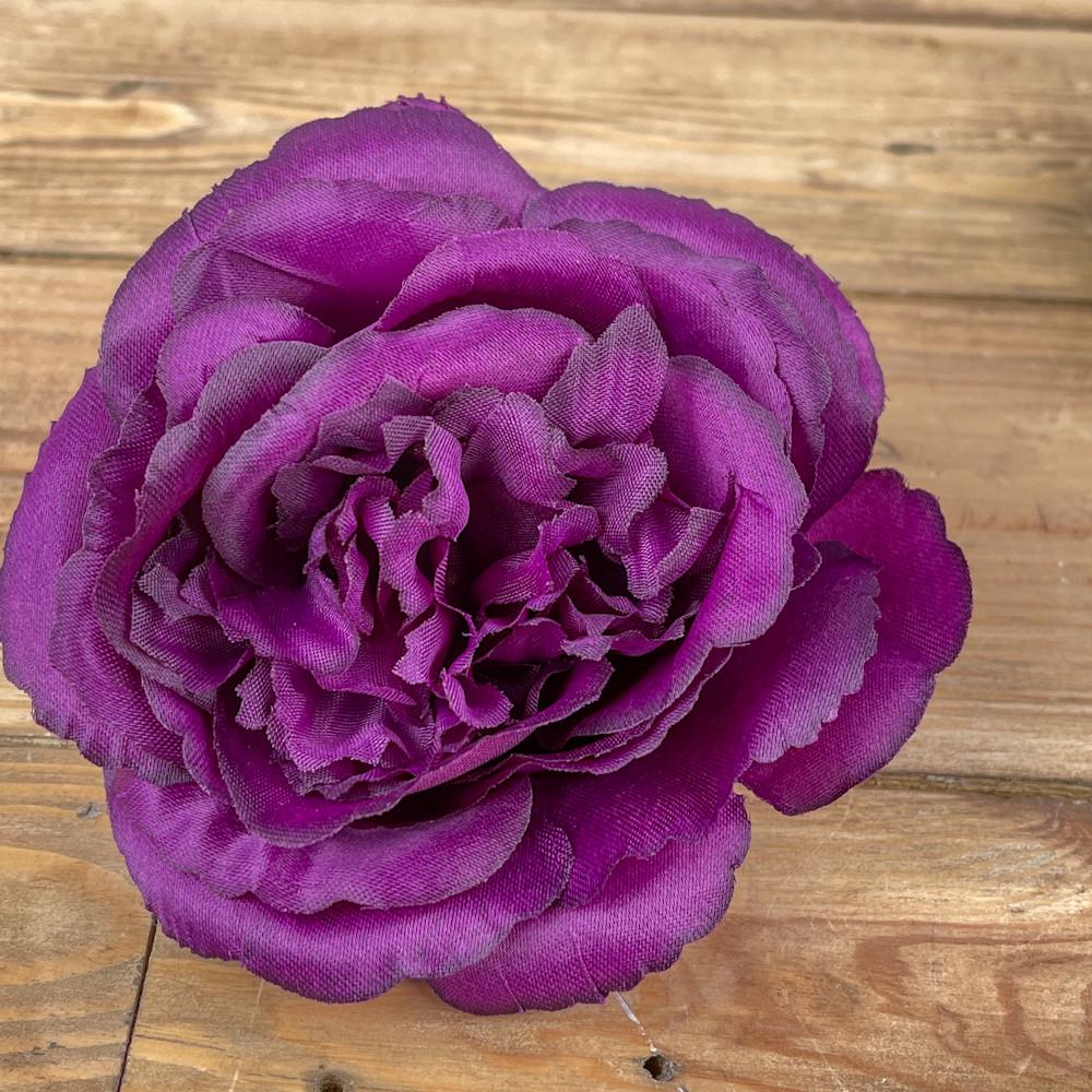 Искусственные цветы Головка розы мери Фиолетовый (1826-11)
