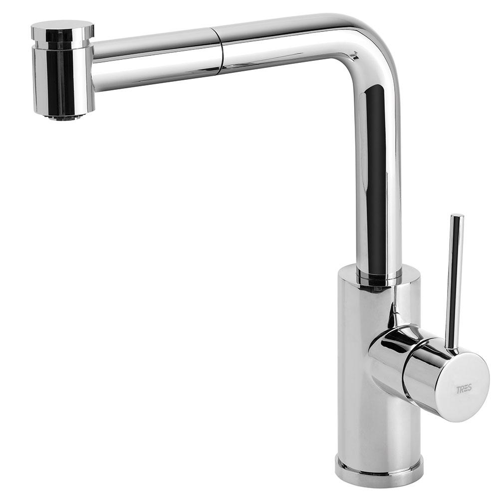 Смеситель для кухни Tres MAX 162438 с поворотной лейкой Хром (134446)
