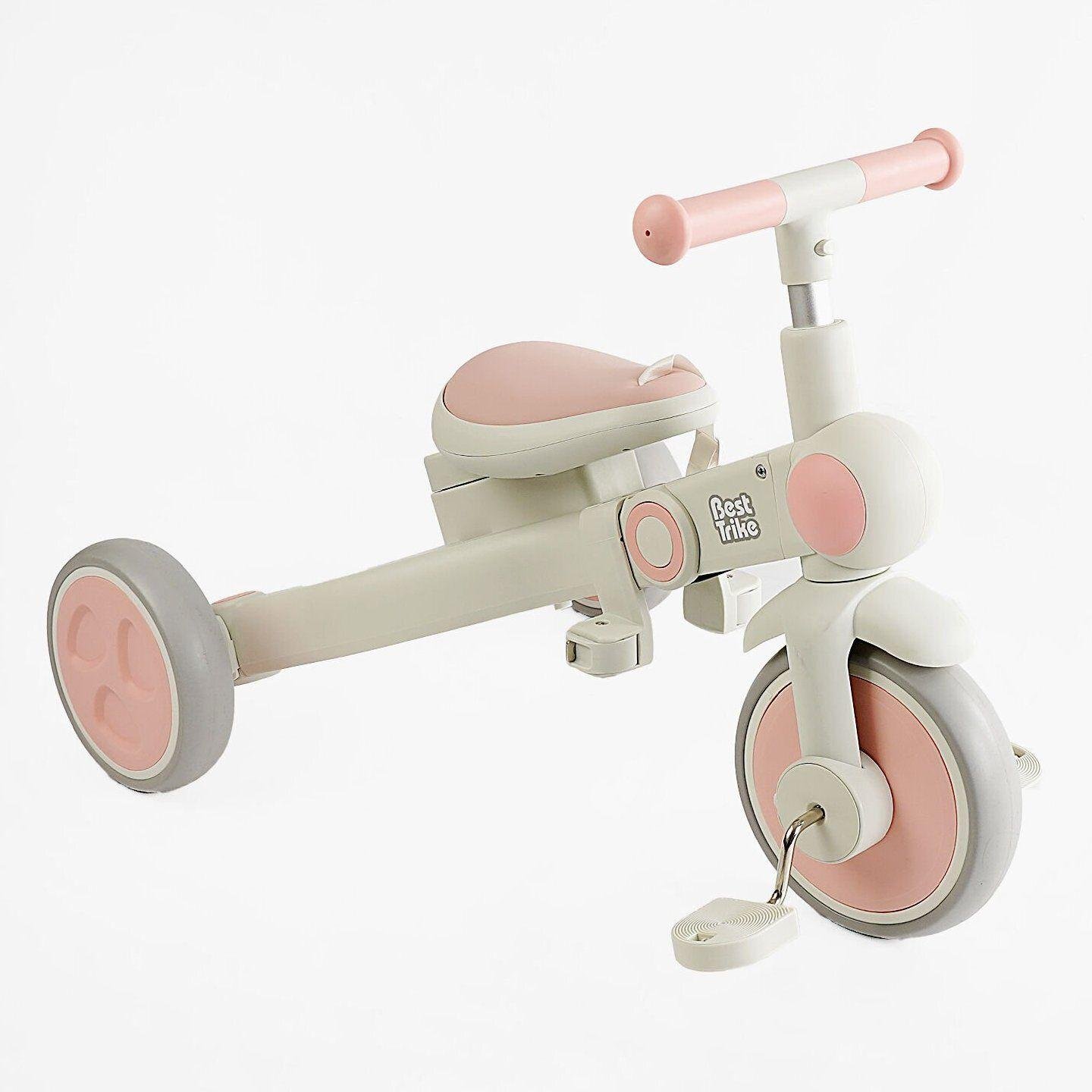 Велосипед-трансформер дитячий триколісний Best Trike BS-12 EVA складаний Рожевий (BS-12-303) - фото 6 Велосипед-трансформер дитячий триколісний Best Trike BS-12 EVA складаний Рожевий (BS-12-303) - фото 6