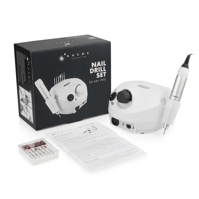 Фрезер для манікюру BUCOS Nail Drill ZS-601 PRO 45 Вт 35000 об. White - фото 6