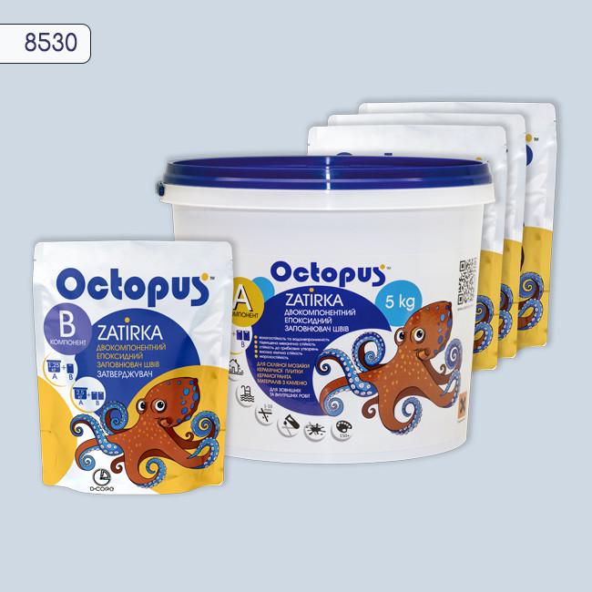 Фуга двухкомпонентная эпоксидная для плитки и мозаики Octopus 5 кг 8530