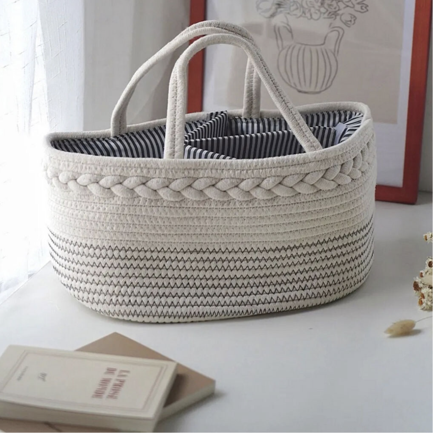 Корзина-органайзер с ручками 23х38х18 см (R42036) Корзина-органайзер с ручками 23х38х18 см (R42036)