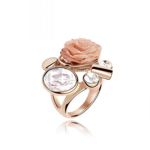 Кольцо с кристаллами Сваровски 11112606 Showfay р. 18,5 Белый