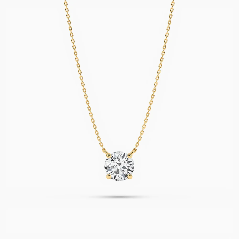 Подвеска тонкая с кристаллом Swarovski Solitaire Золотистый (259)