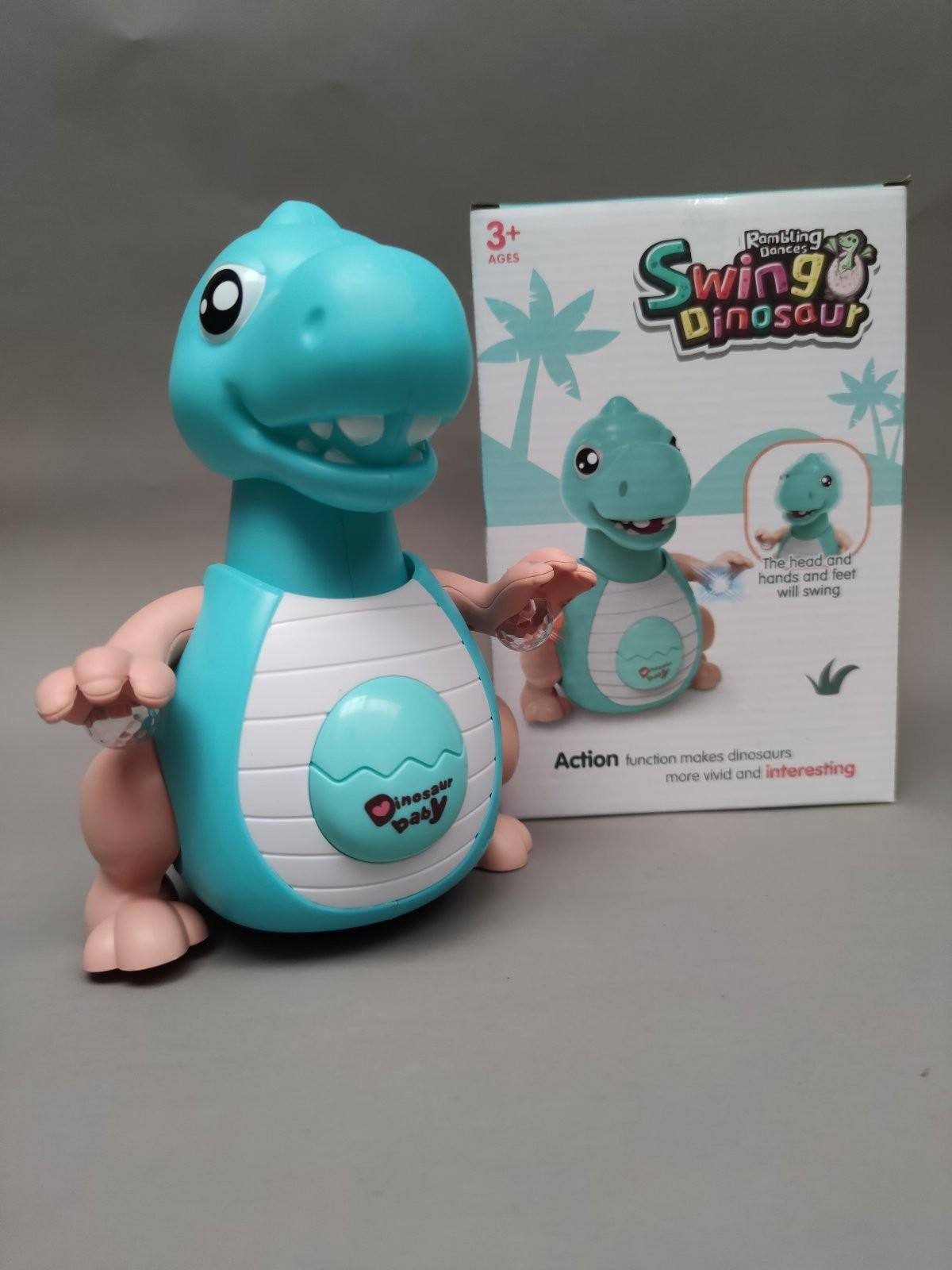 Інтерактивний динозавр AToys Swing Dinosaur звукові/світлові ефекти танцюють Blue (G_393-44Blue) - фото 7 Інтерактивний динозавр AToys Swing Dinosaur звукові/світлові ефекти танцюють Blue (G_393-44Blue) - фото 7