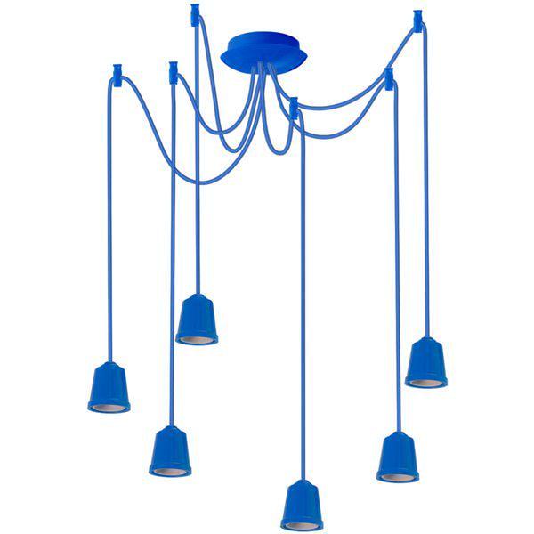 Підвісний світильник ERKA 626 стельовий 6xЕ27 2 м Синій (27550297)