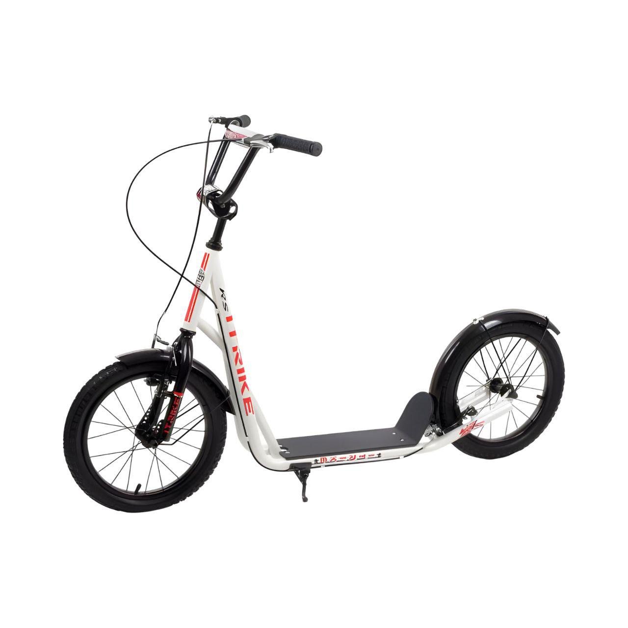 Самокат для взрослых SR 2-045-2-W 2 колеса 16" резина/подножка 35x12 см ручной тормоз сталь Белый (25668535)