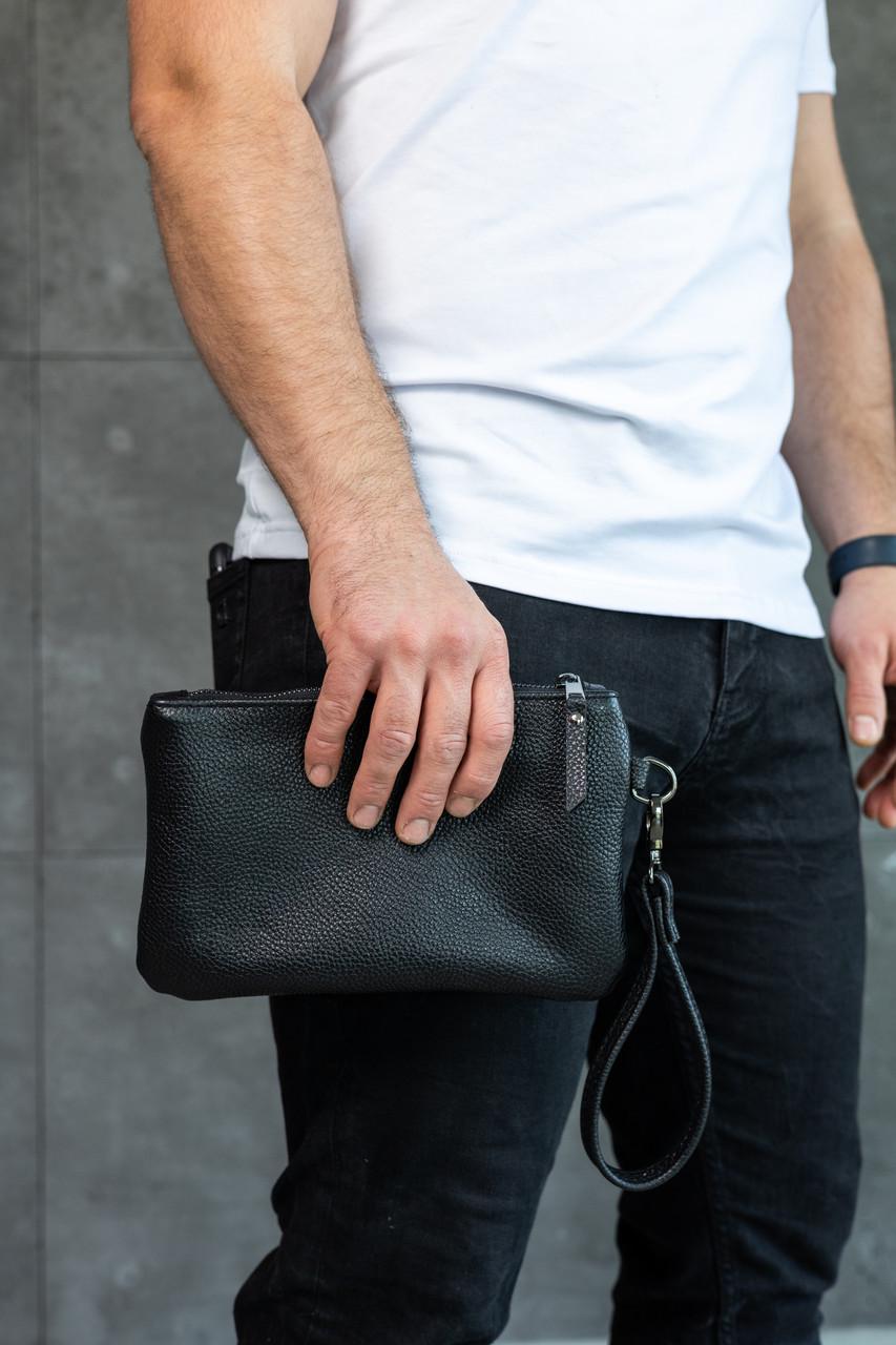 Клатч шкіряний skill з натуральної зернистої шкіри Чорний (2788329036) - фото 2 Клатч шкіряний skill з натуральної зернистої шкіри Чорний (2788329036) - фото 2