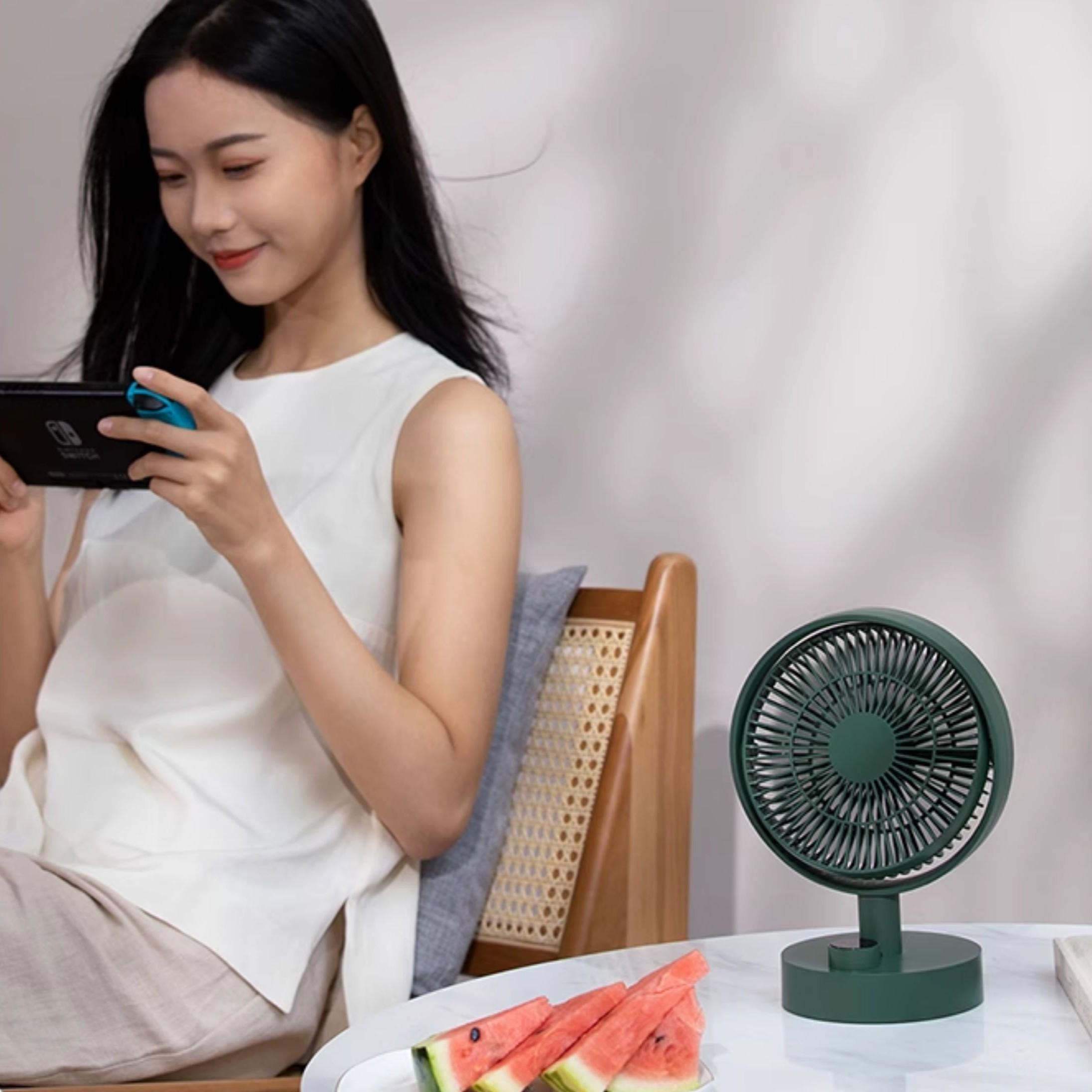 Вентилятор портативный Sothing Plume S1 Desktop Fan настольный на аккумуляторе 2000 мАч Зеленый (DSHJ-S-2102) - фото 8 Вентилятор портативный Sothing Plume S1 Desktop Fan настольный на аккумуляторе 2000 мАч Зеленый (DSHJ-S-2102) - фото 8