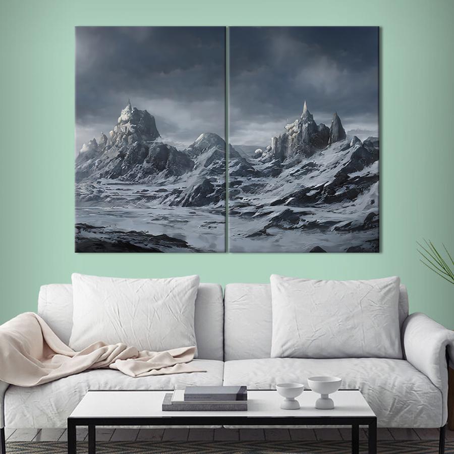 Картина Серые горы безлюдной планеты 71x51 см (1942-2)