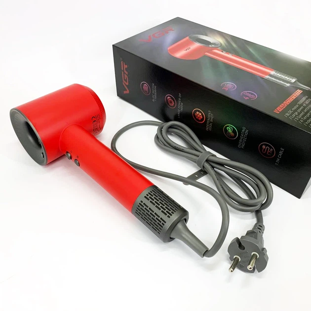 Фен VGR V-445 1600 Вт Красный (GR-05423)