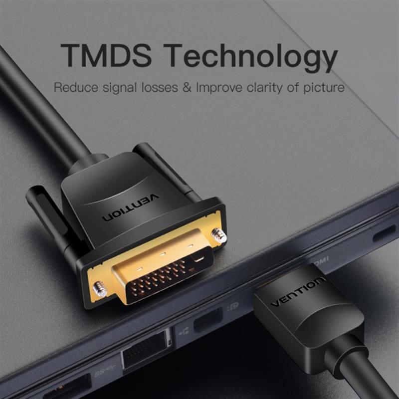 Кабель Vention DVI - HDMI M/M 5 м lack (ABFBJ) - фото 2