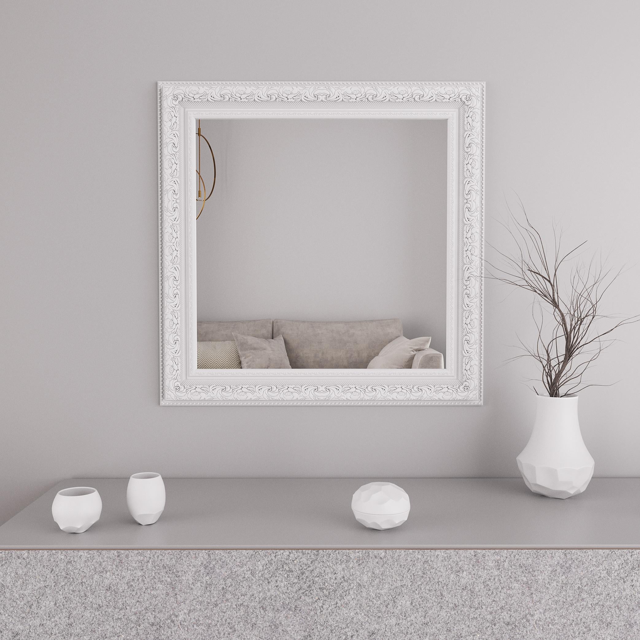 Зеркало настенное Black Mirror 96х96 см Белый (8731А-64SP)