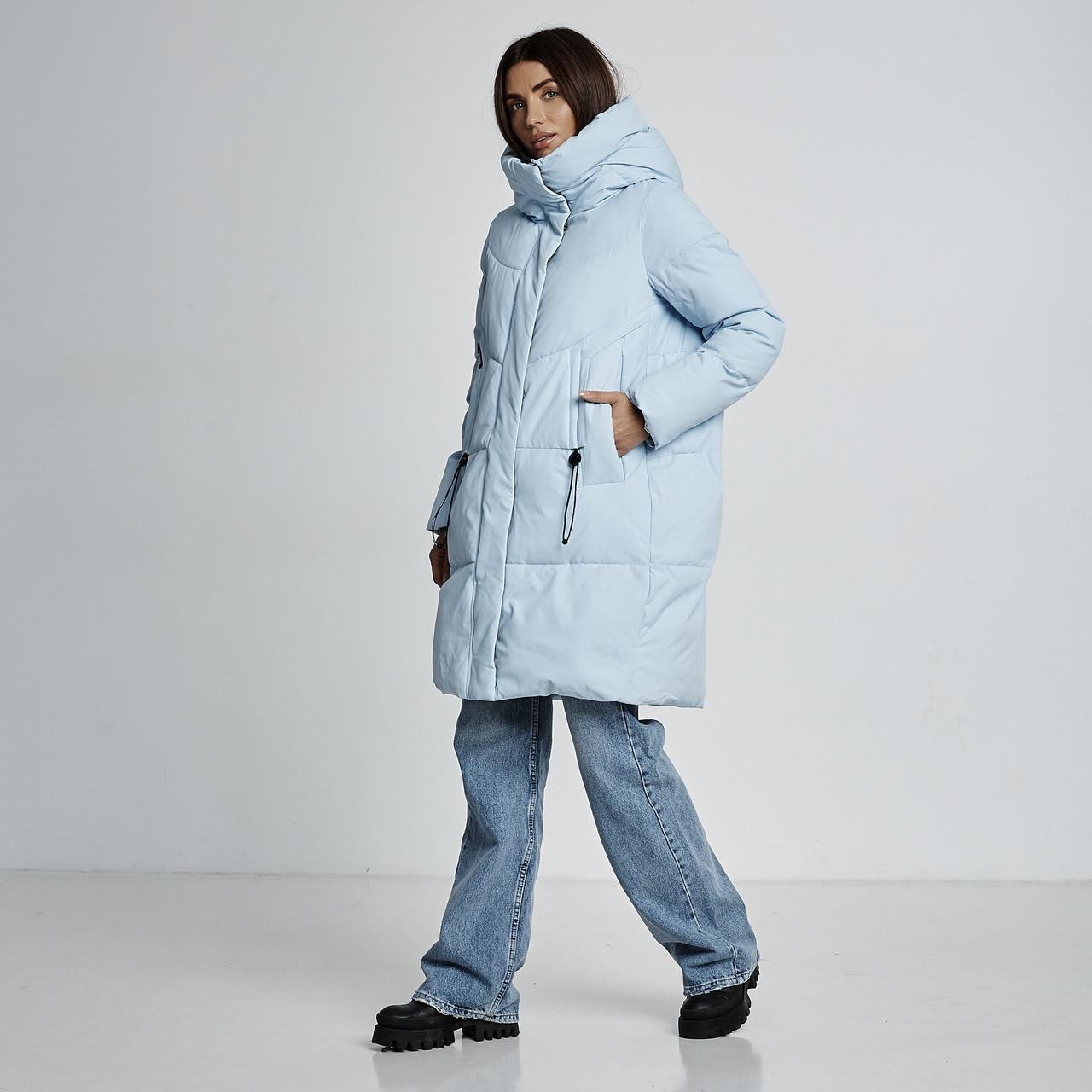 Пуховик зимний Oversize 90 см Fodarlloy M Голубой - фото 2 Пуховик зимний Oversize 90 см Fodarlloy M Голубой - фото 2