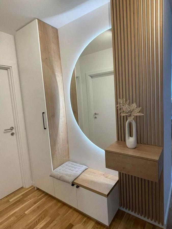 Дзеркало напівкругле з підсвіткою MOON-L 75х150 см (10002L-75150stW) Дзеркало напівкругле з підсвіткою MOON-L 75х150 см (10002L-75150stW)