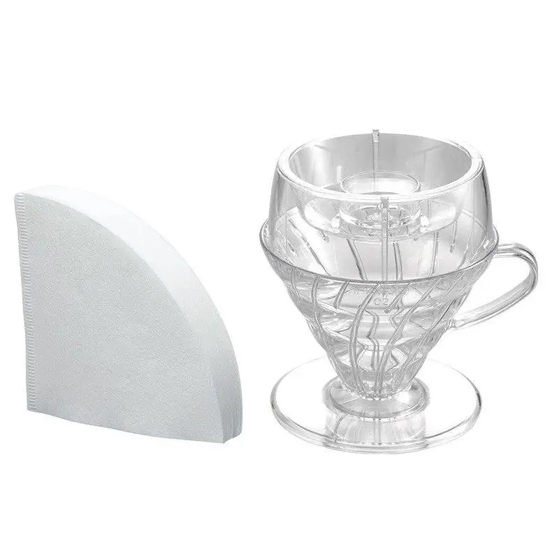 Набор помощник для приготовления кофе в пуровере Hario V60 Drip-Assist Set 1-4 чашки пластик (PDA-1524-T)